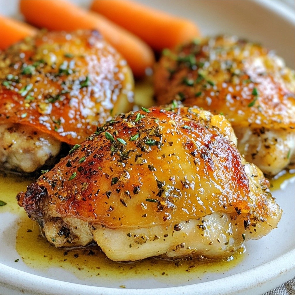 Crispy Herb Baked Chicken with Garlic Butter Carrots