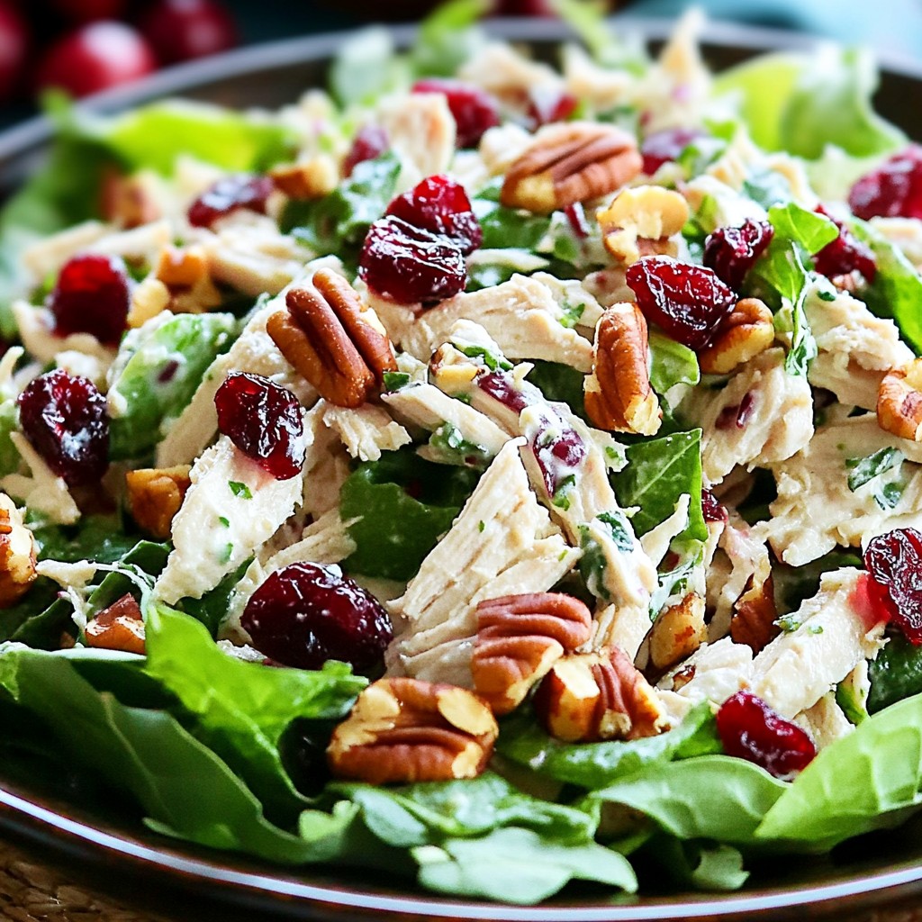 Cranberry Pecan Chicken Salad Frisch und Lecker