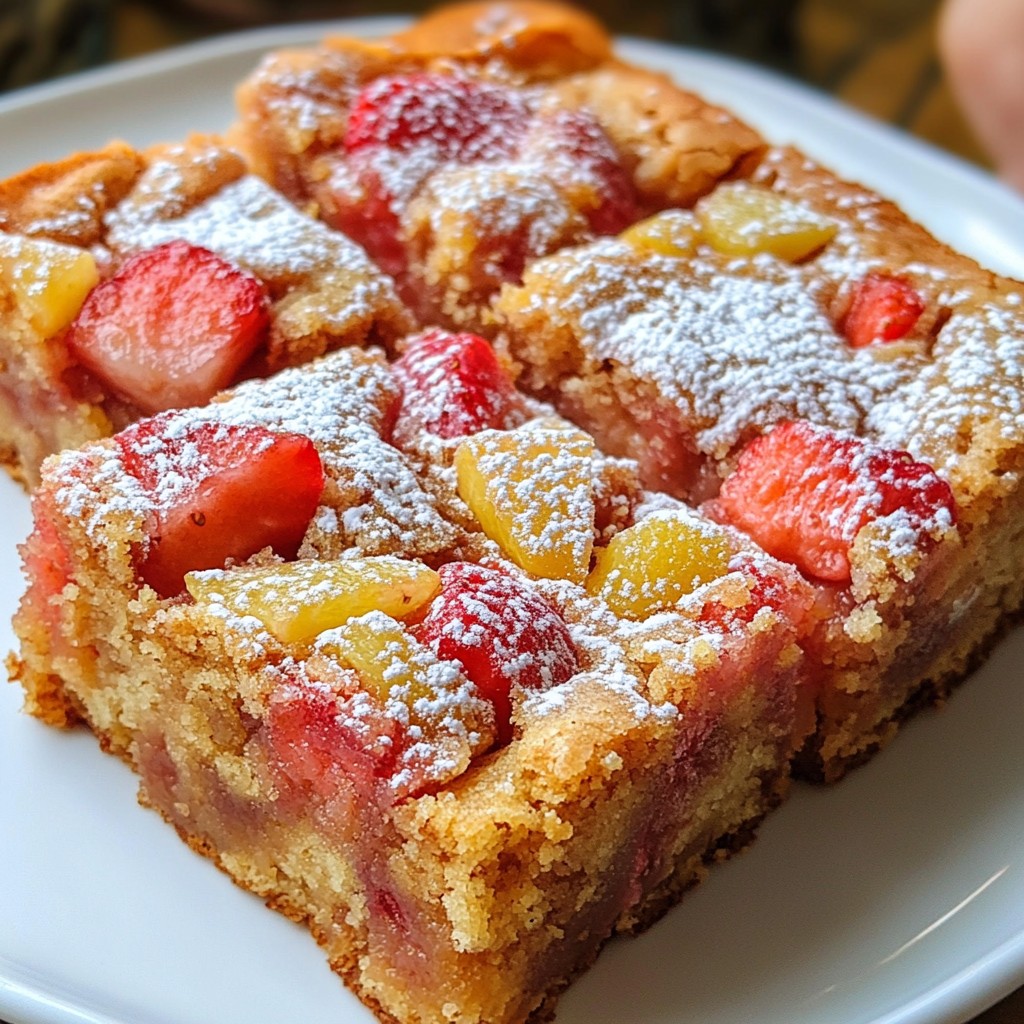 Strawberry Lemon Blondies Einfaches Rezept für Genuss