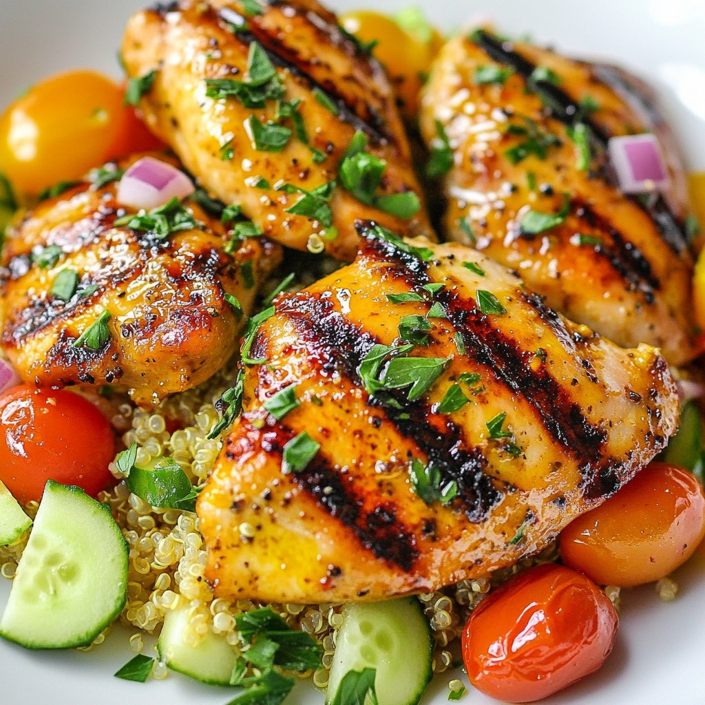 Mediterranean Grilled Chicken Thighs with Quinoa Rezept