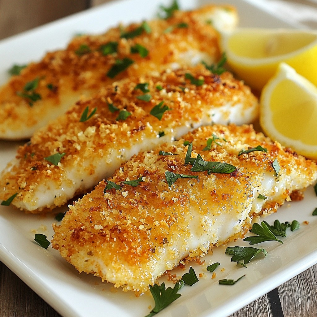 Parmesan Crusted Tilapia Einfaches und leckeres Rezept