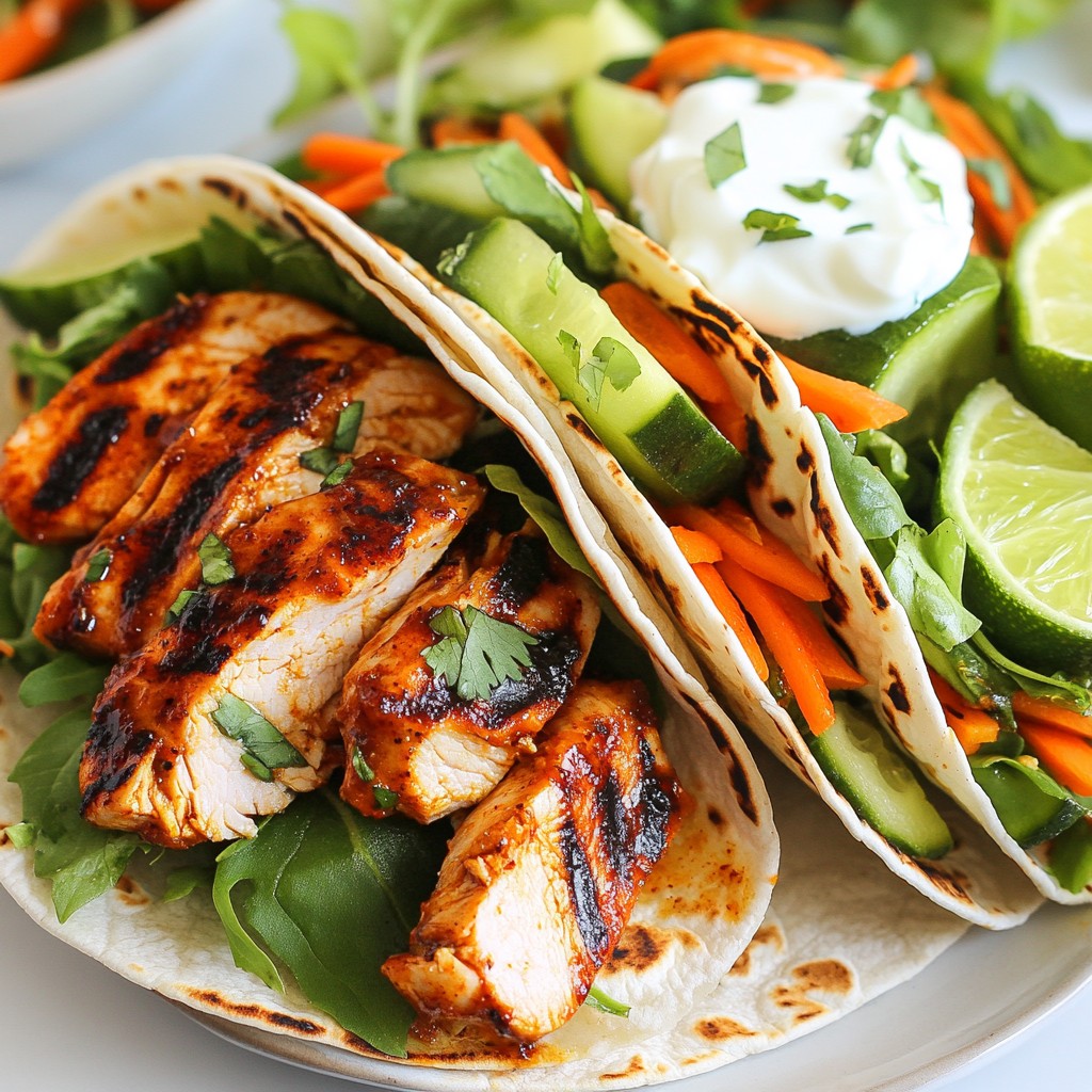 Spicy Sriracha Chicken Wraps Schnelles und Leckeres Rezept