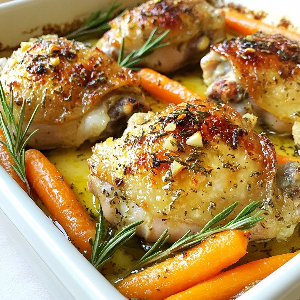 Savory Herb Butter Baked Chicken with Carrots Rezept