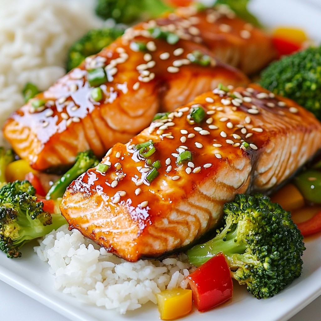 Sheet Pan Teriyaki Salmon and Broccoli Lecker Gericht