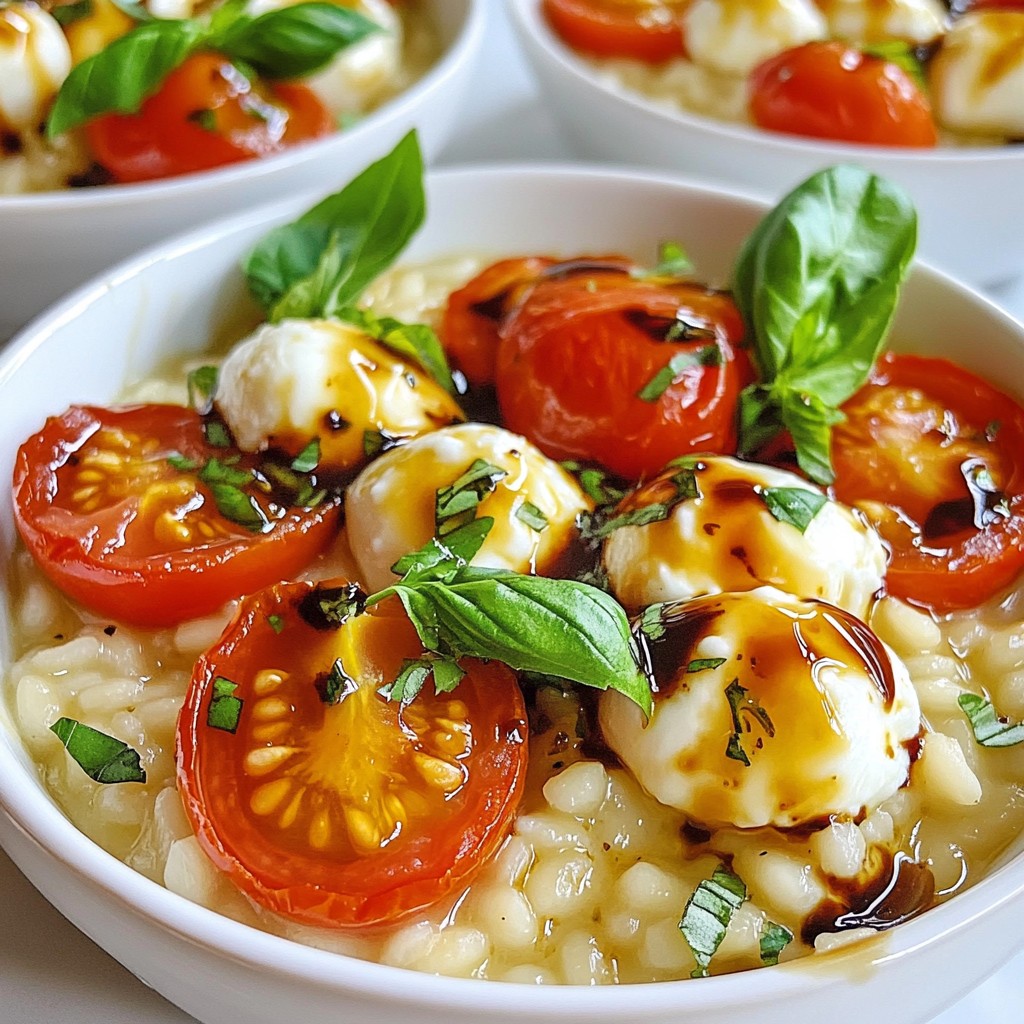Tomato Basil Mozzarella Risotto Einfaches Genussrezept