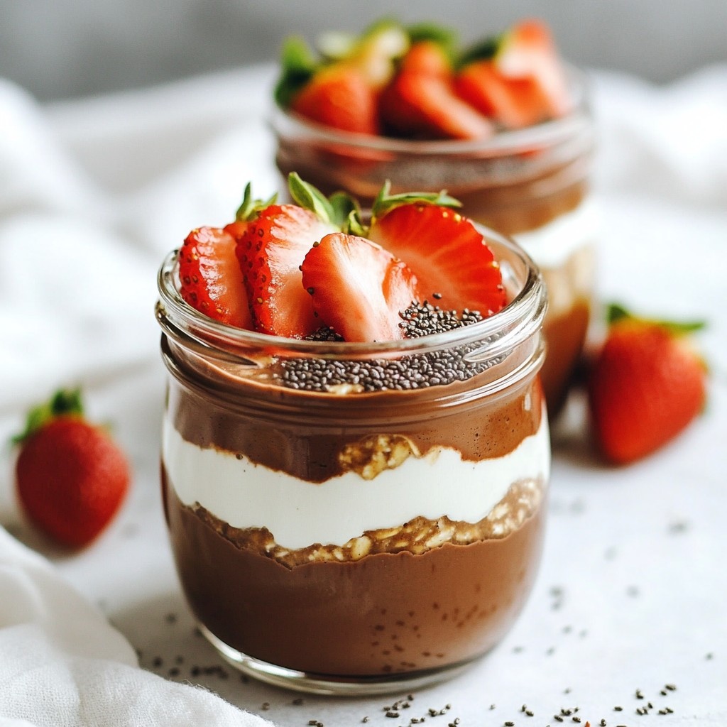 Schokoladige Erdbeer Overnight Oats Einfache Rezeptidee