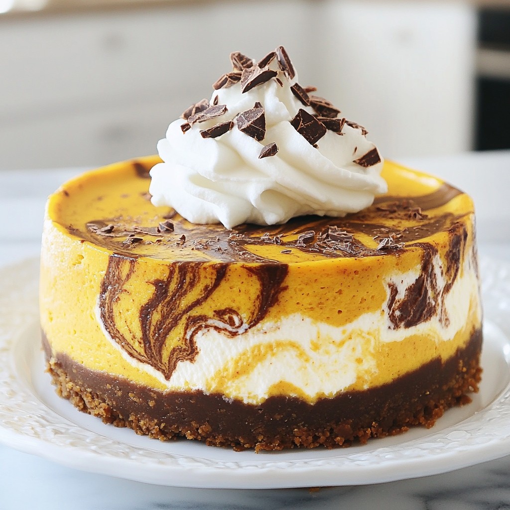 Schokoladenwirbel Kürbis Cheesecake Einfache Rezeptidee