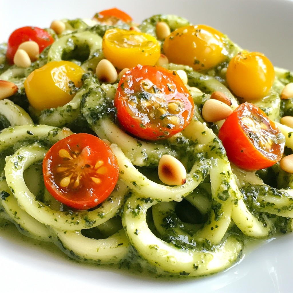 Cremige Pesto Zoodles Geschmackvolles und gesundes Gericht
