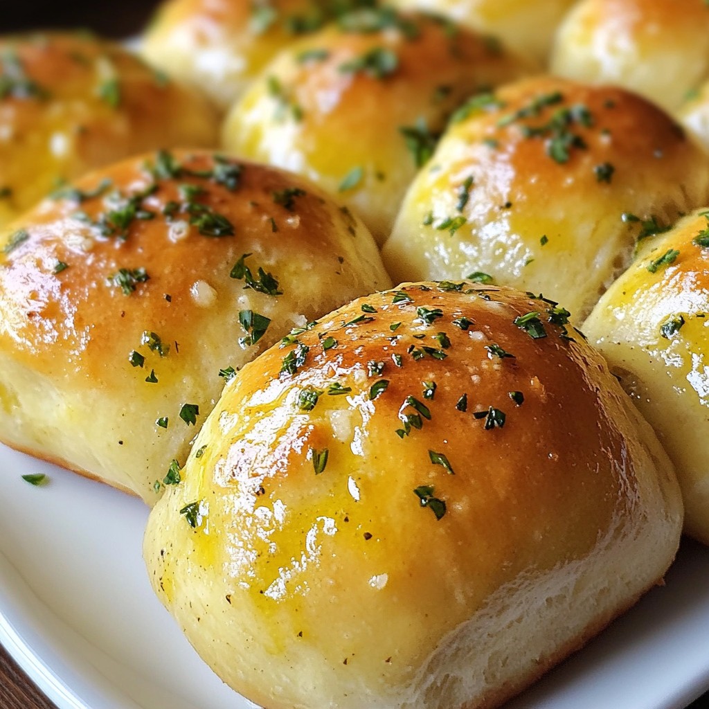 Knoblauch-Kräuter-Brötchen Handgemacht und Lecker