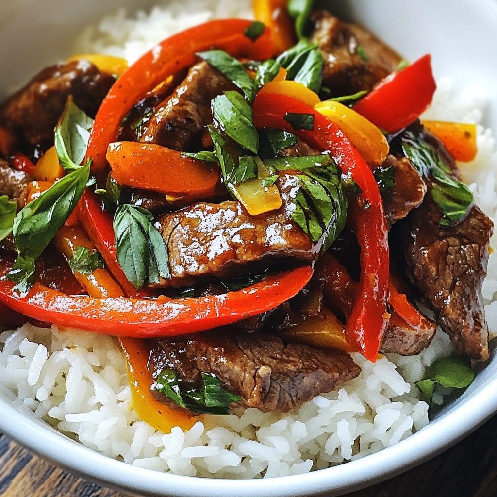 Thai Basil Beef Stir Fry Einfache und köstliche Mahlzeit
