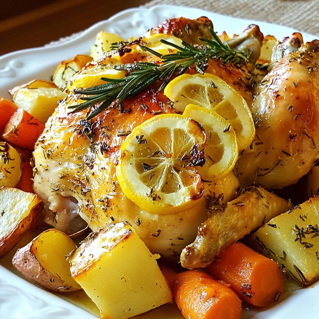 Lemon Rosemary Roasted Chicken Einfaches Rezept