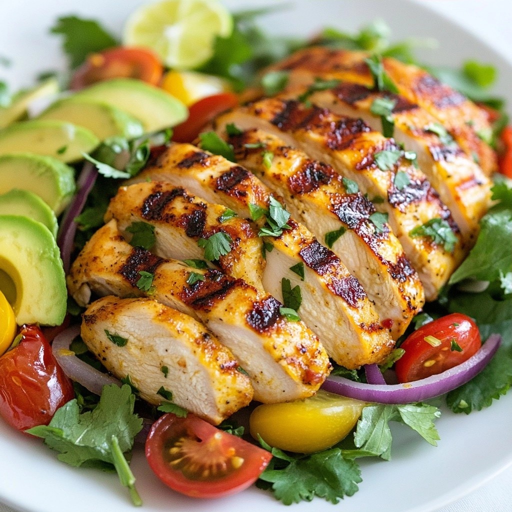 Zesty Citrus Grilled Chicken mit Herb Salad Rezept