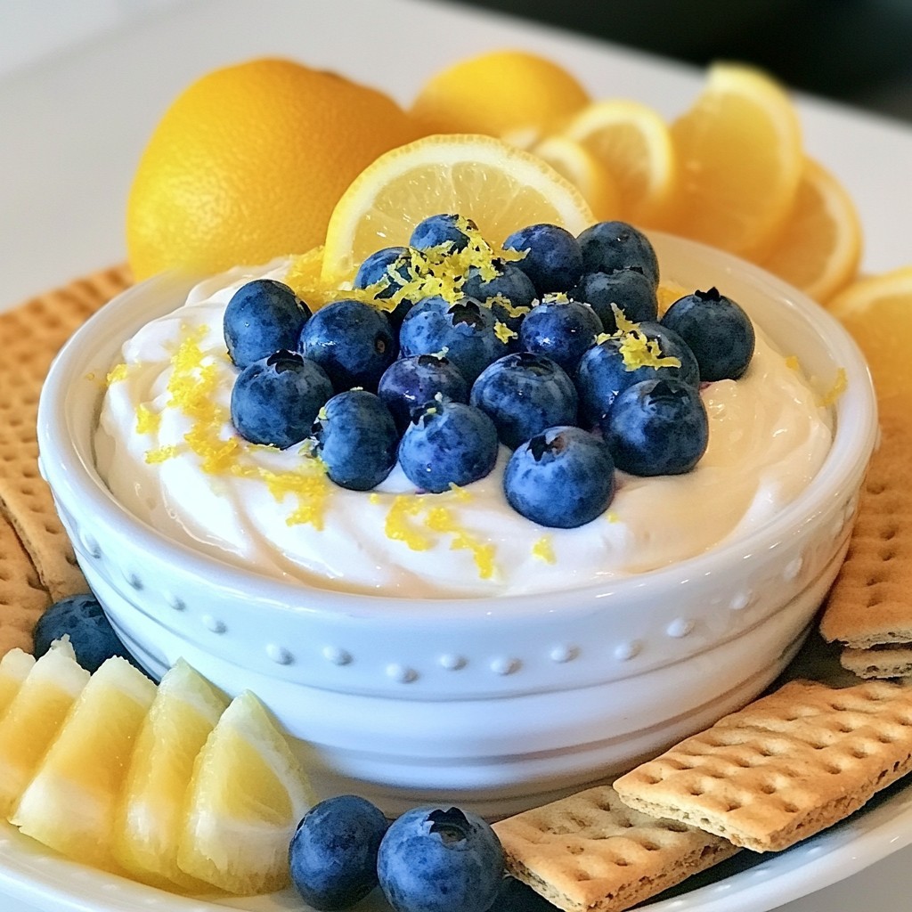 Blaubeer Zitronen Cheesecake Dip Einfach und Lecker