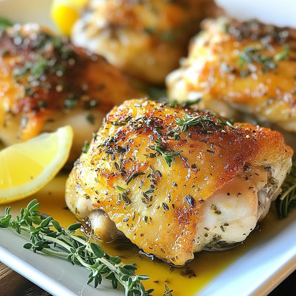 Crispy Baked Chicken Thighs with Herb Crust Genussrezept