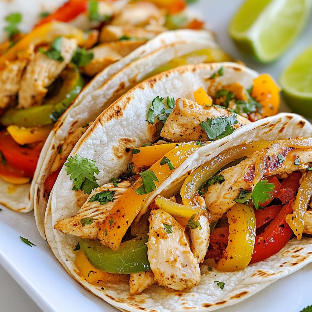 Cilantro Lime Chicken Fajitas Einfach und Lecker