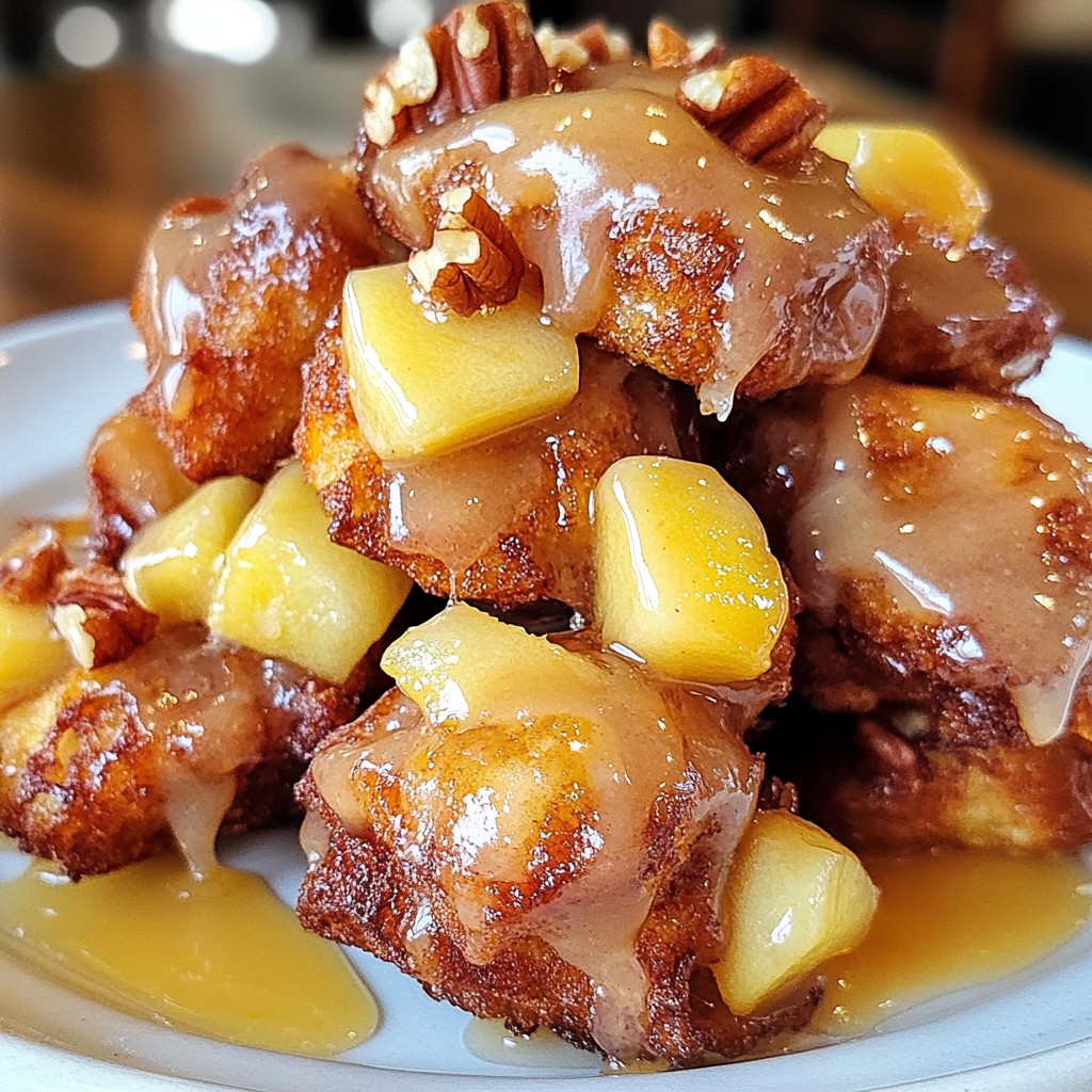 Ahorn-Glasierte Apfelfritters Einfach und Lecker