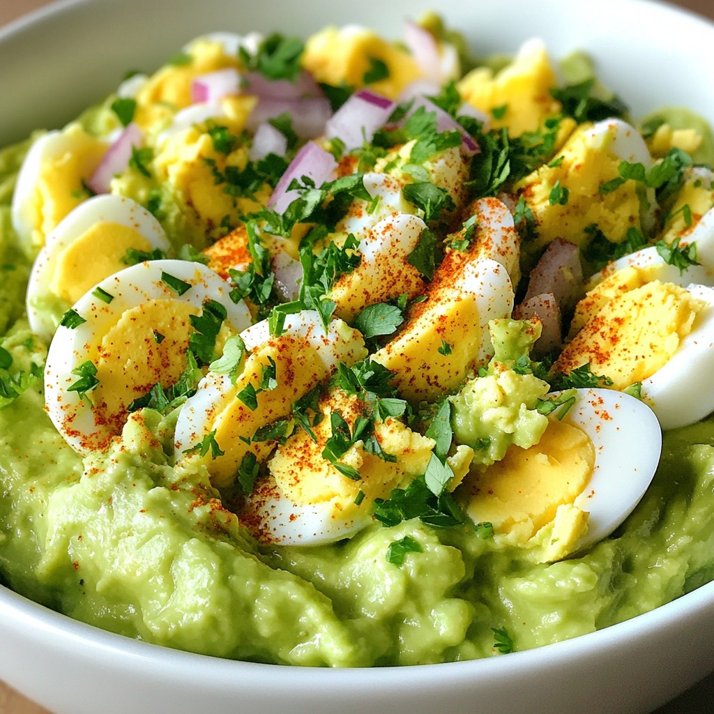 Cremiger Avocado-Ei-Salat Frisch und Einfach Zubereiten