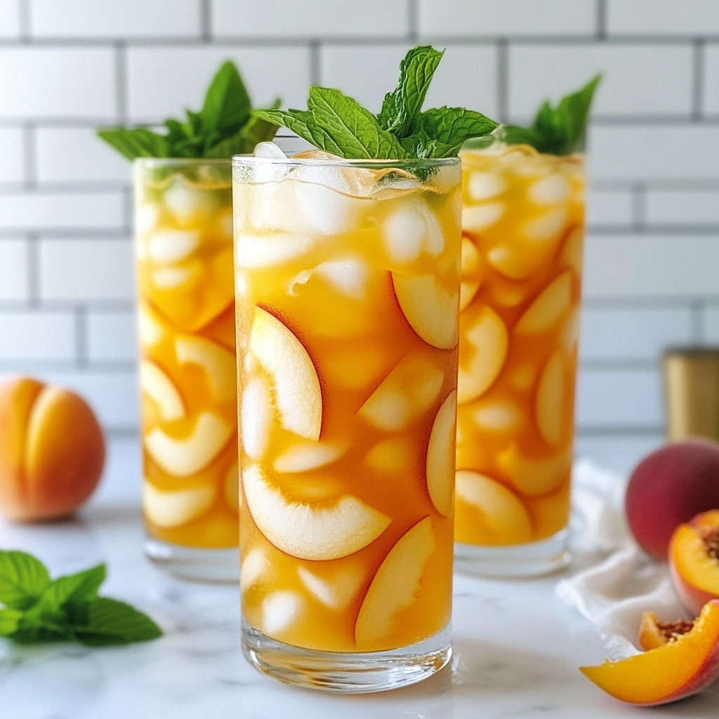 Ginger Peach Iced Tea Erfrischend und Einfach Zubereiten