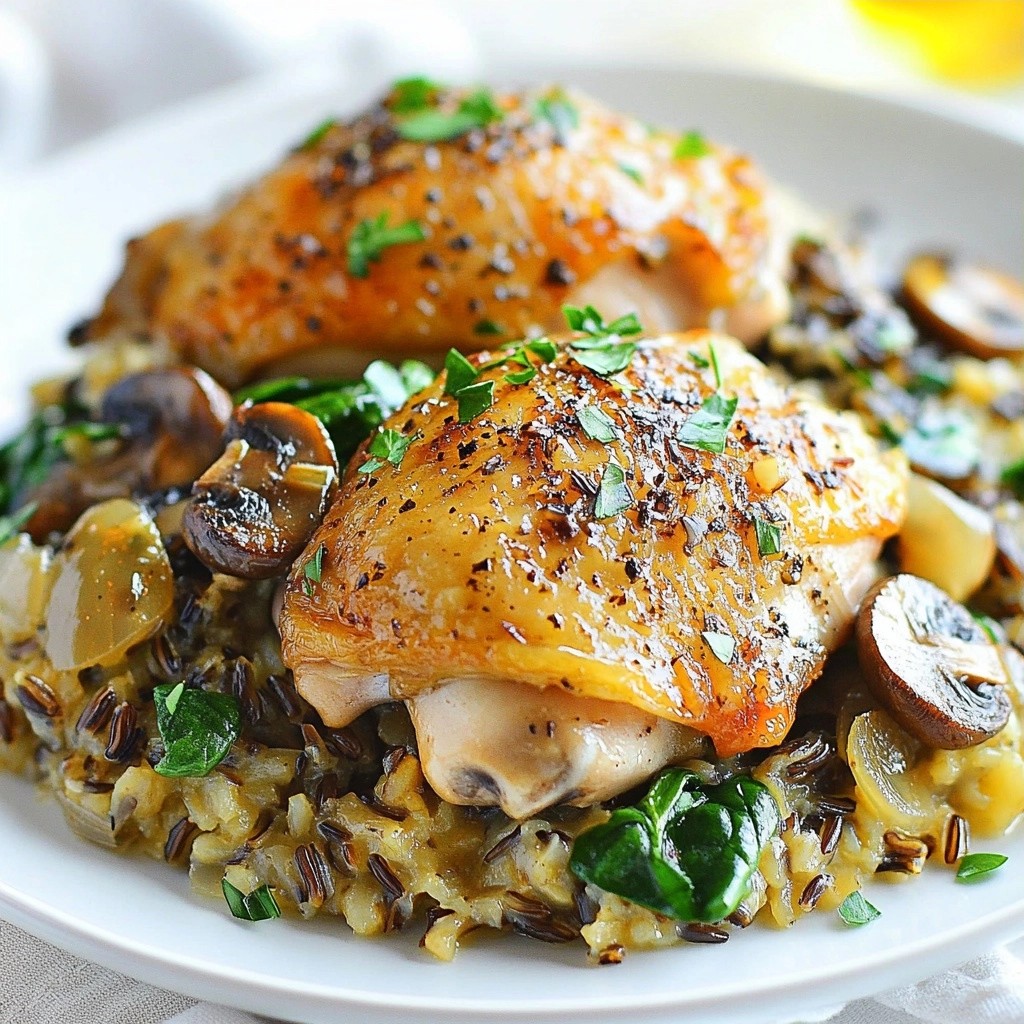 One-Pan Chicken with Wild Rice and Mushrooms Rezept