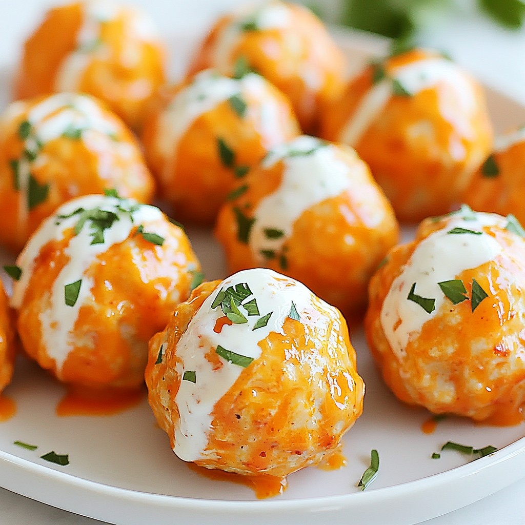 Buffalo Ranch Chicken Meatballs Einfach und Lecker