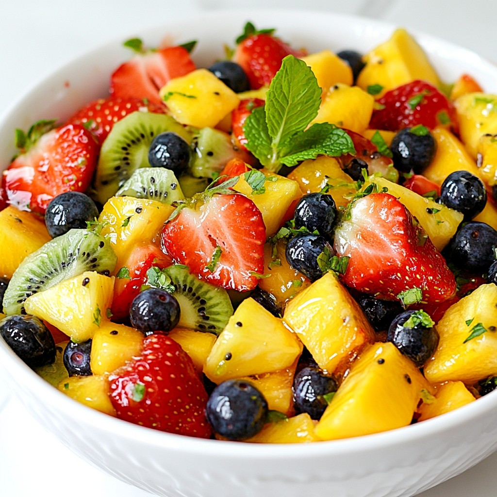 Honey Lime Fruit Salad Frisch und Einfache Mischung