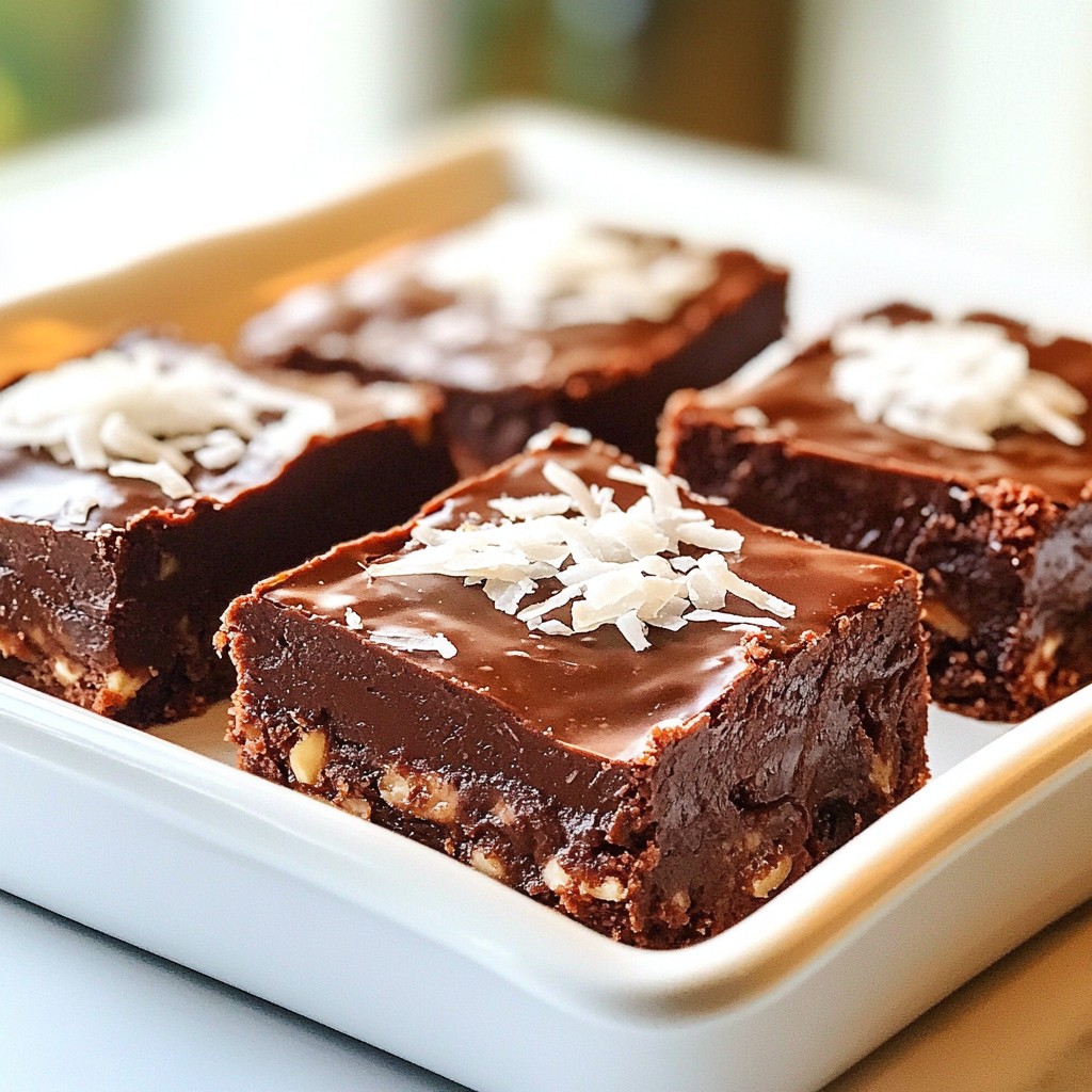 Schokoladen-Kokos-Mandel-Riegel Genussvolles Rezept