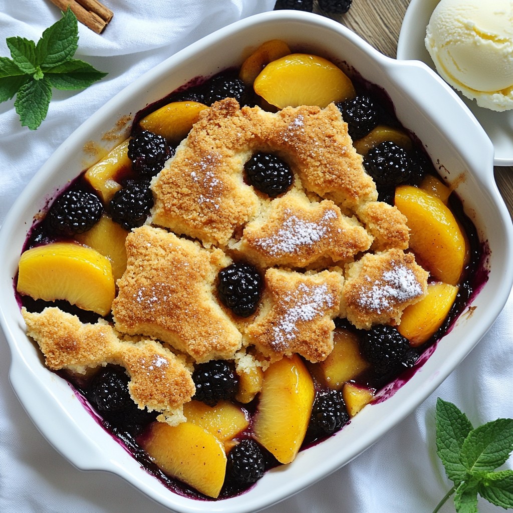 Blackberry Peach Cobbler Einfaches und leckeres Rezept