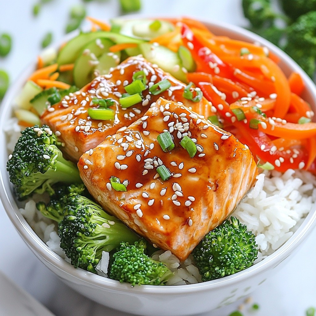 Teriyaki Glazed Salmon Bowls Lecker und Einfach Zubereiten