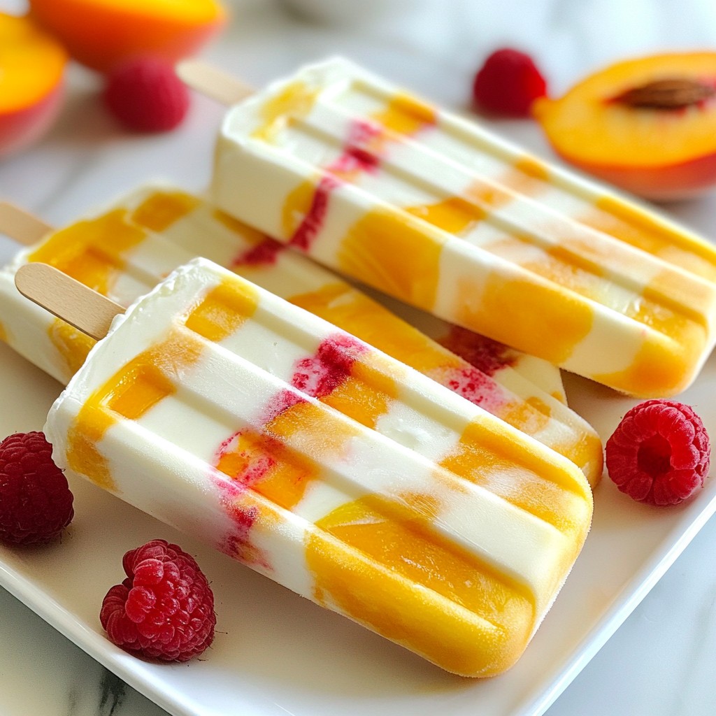 Peach Melba Popsicles Frisch und Fruchtig genießen