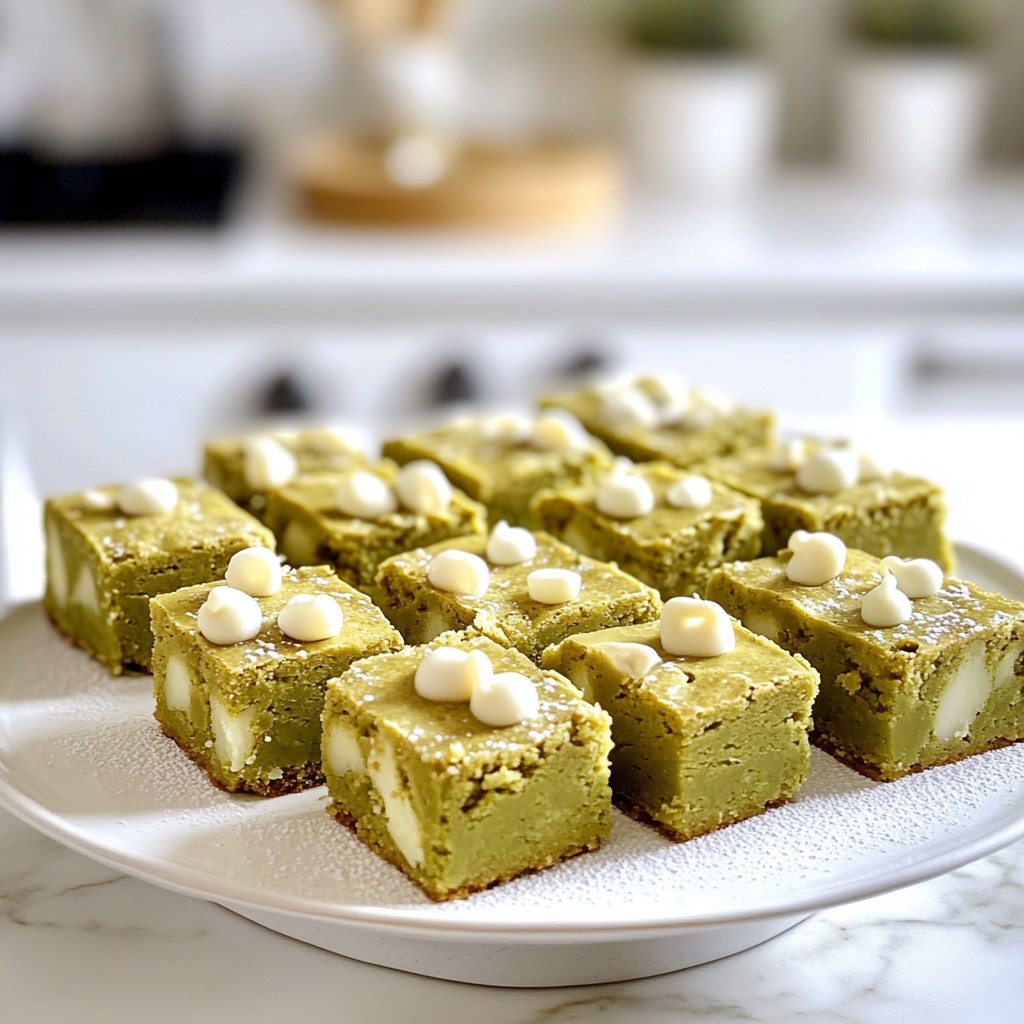 Matcha White Chocolate Blondies Einfaches Rezept genießen