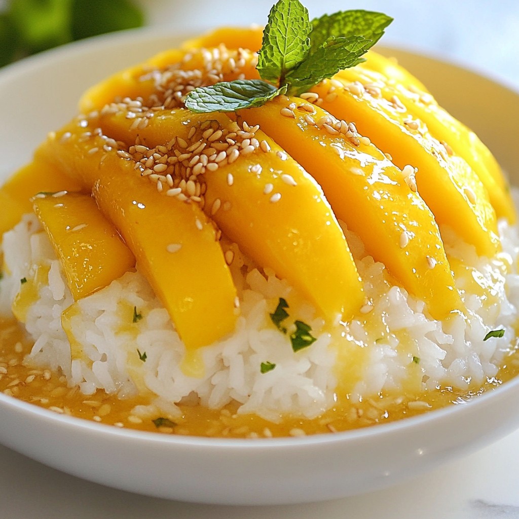 Thai Coconut Mango Sticky Rice Einfaches Rezept