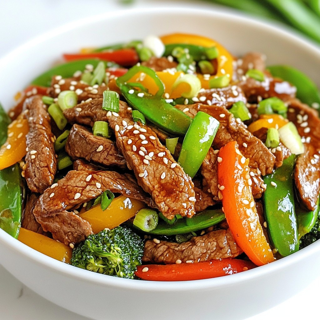Sesame Ginger Beef Stir Fry Schnelles Abendessen