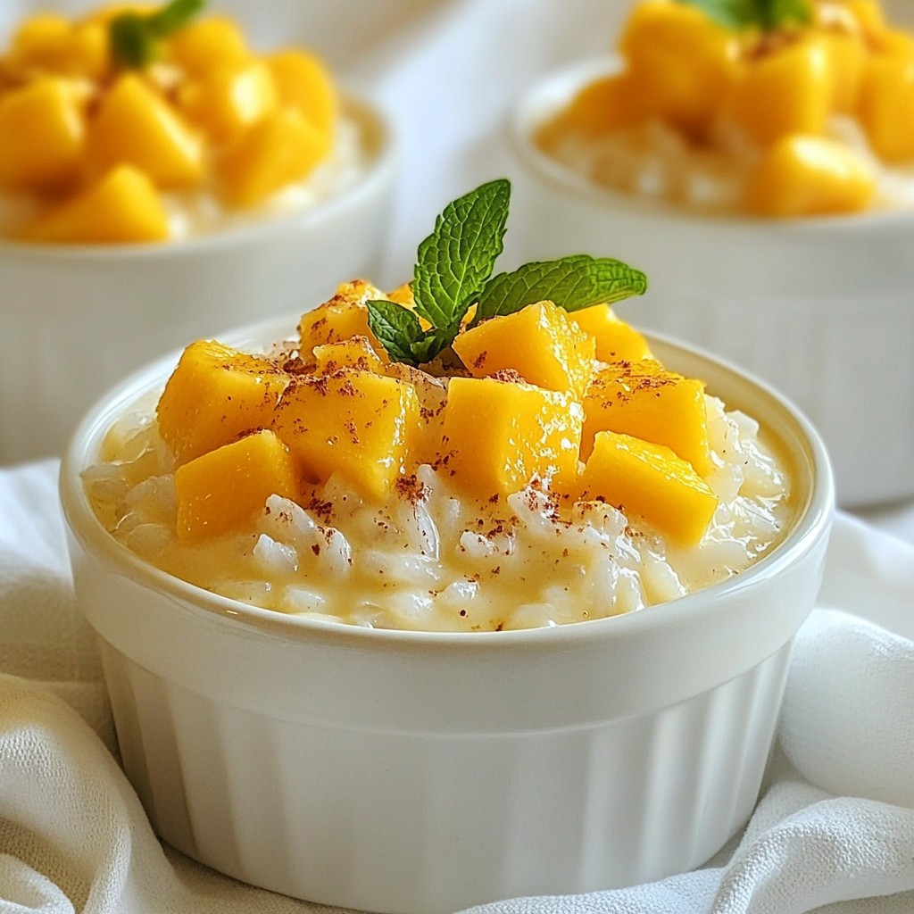 Mango Coconut Rice Pudding Verführerisches Genussrezept