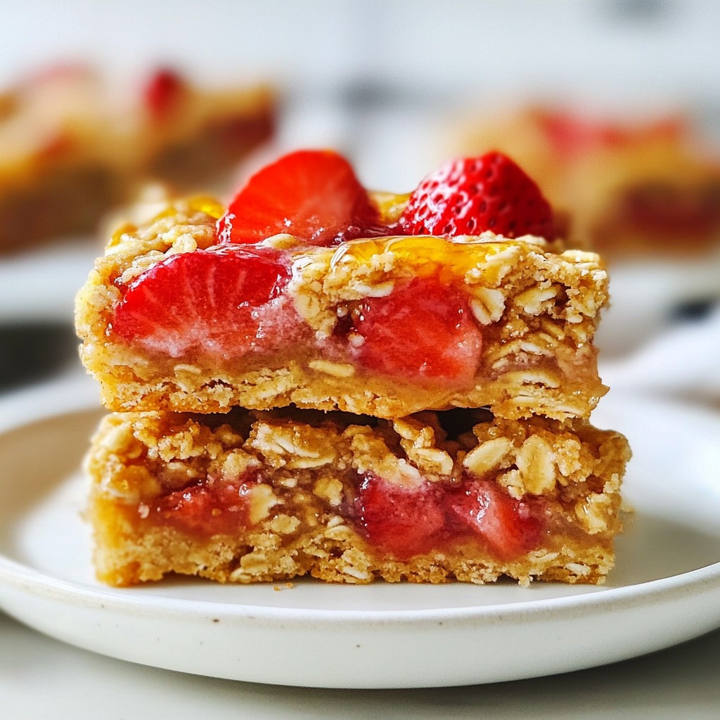 Erdbeer-Haferflocken-Frühstücksriegel Gesund und Lecker