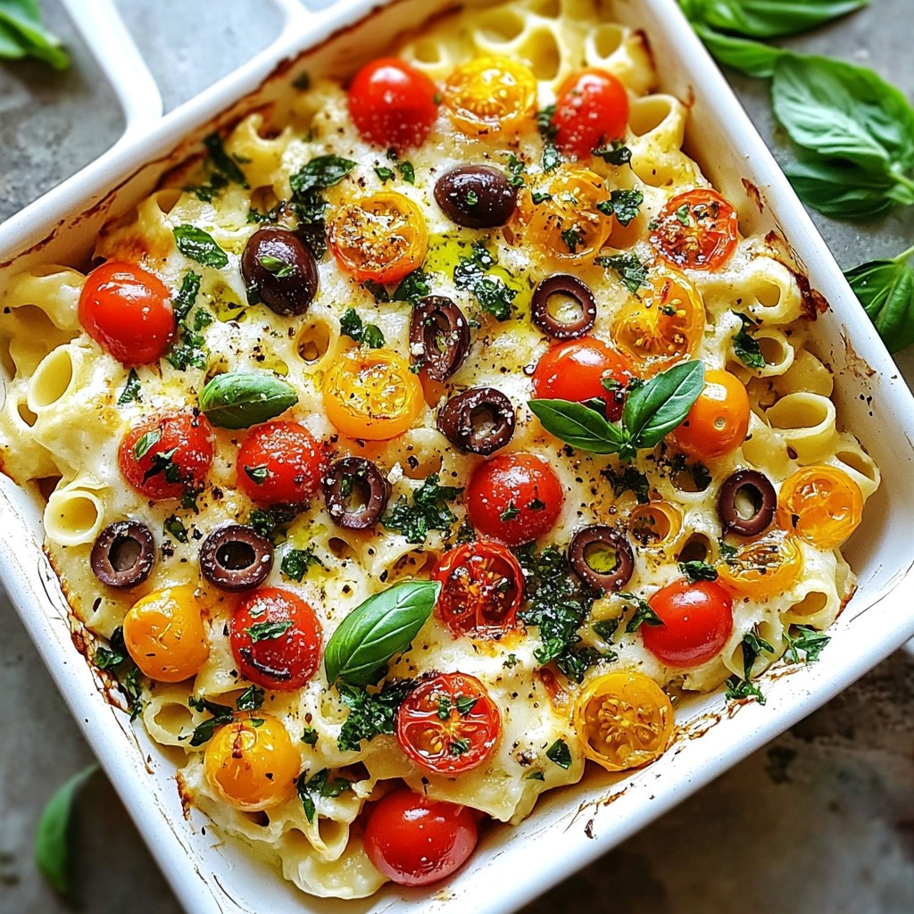 Mediterranean Baked Feta Pasta Einfache und Leckereien