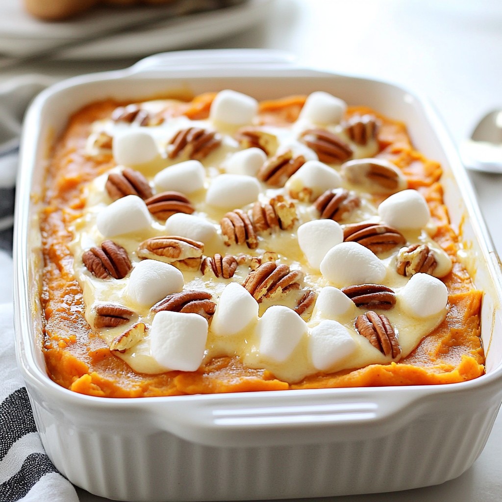 Süßkartoffelauflauf mit Marshmallow Swirl lecker und einfach