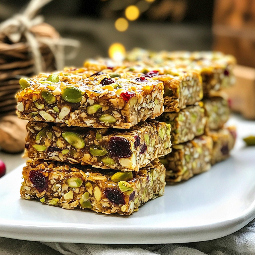 Cranberry Pistazio Energy Bars Nahrhafte Snackidee