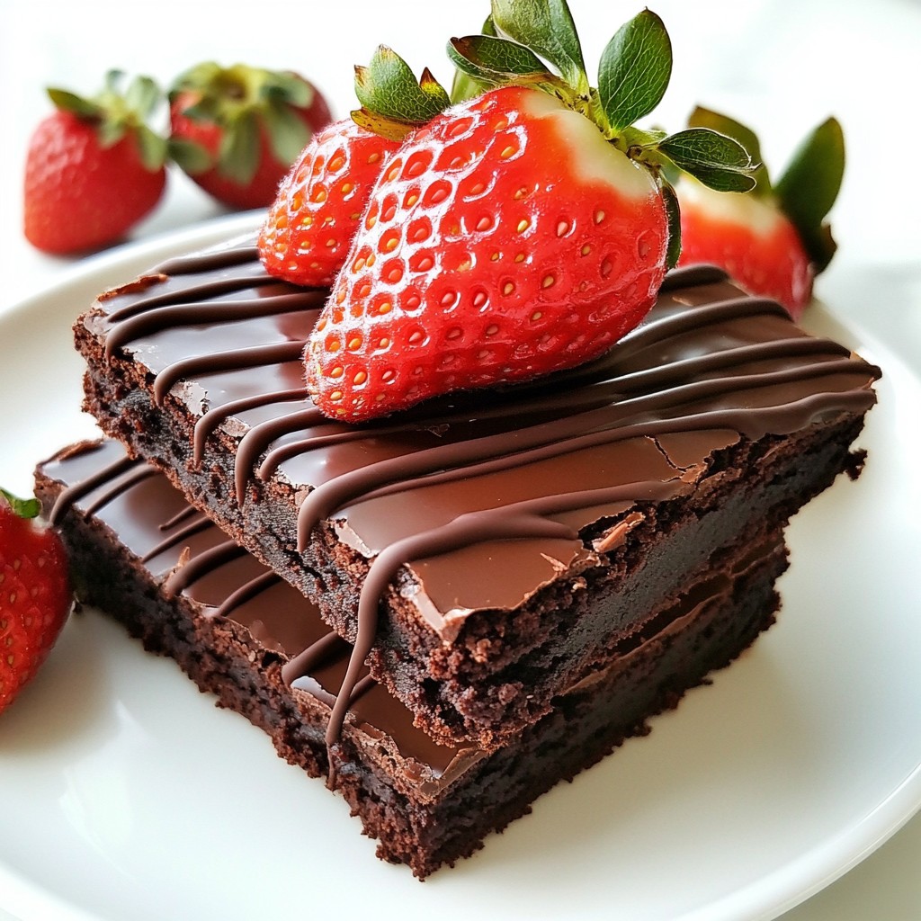 Schokoladenüberzogene Erdbeer-Brownies Lecker und Einfach