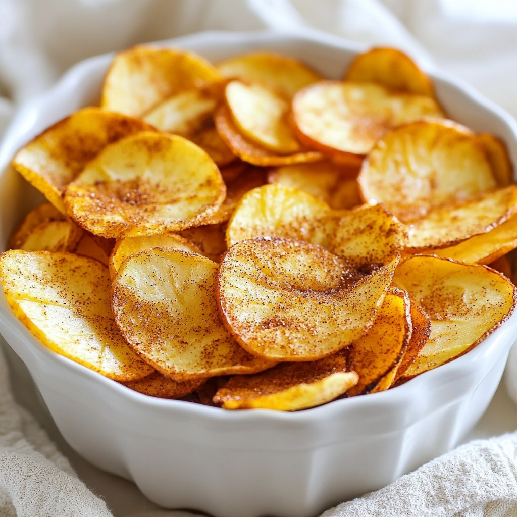 Baked Cinnamon Apple Chips Gesunder Knuspriger Snack