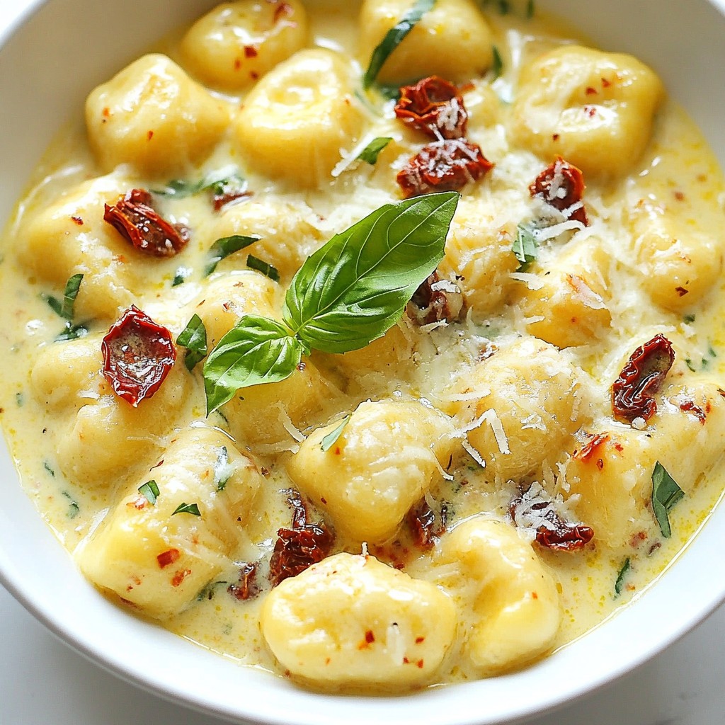Creamy Sun Dried Tomato Gnocchi Einfaches Rezept