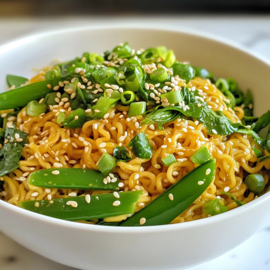 Sesame Garlic Ramen Noodles Lecker und Einfach Zubereiten