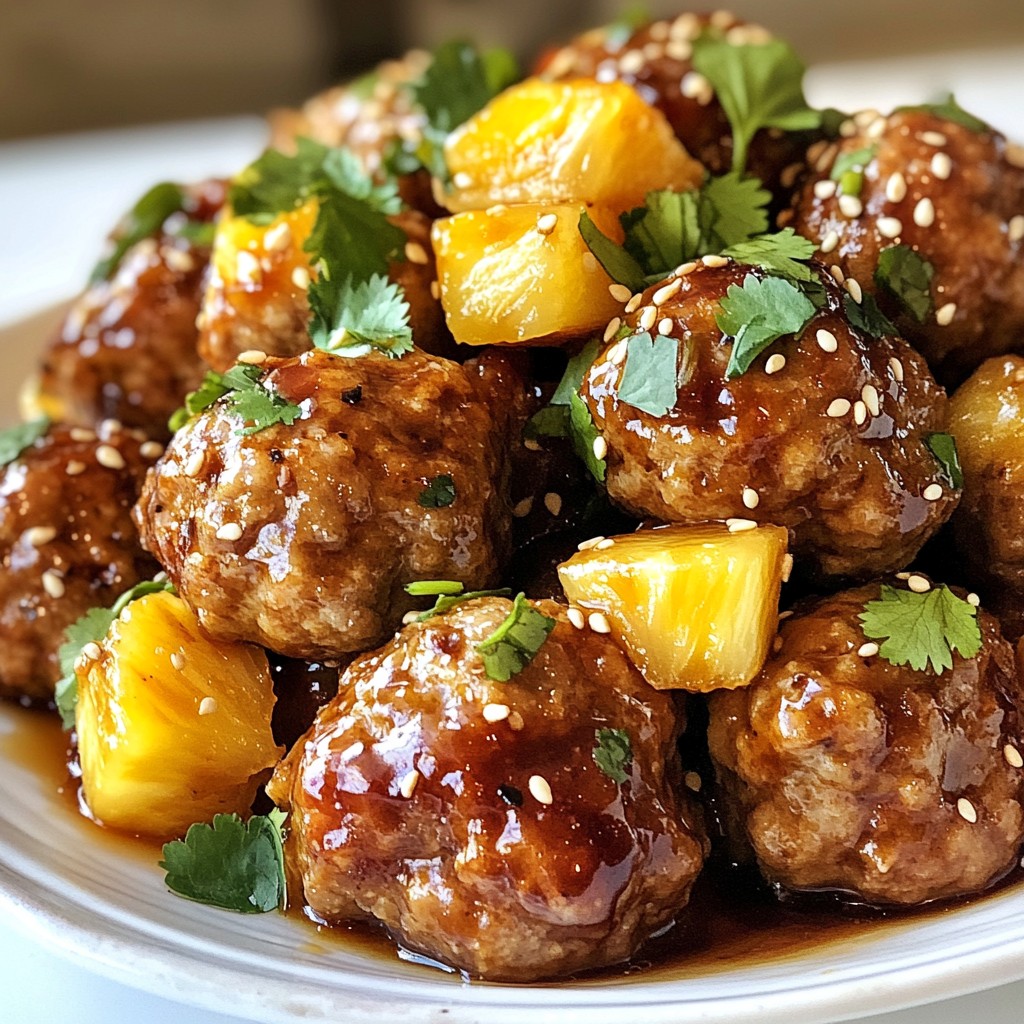 Pineapple Teriyaki Meatballs Saftig und Einfach Zubereiten