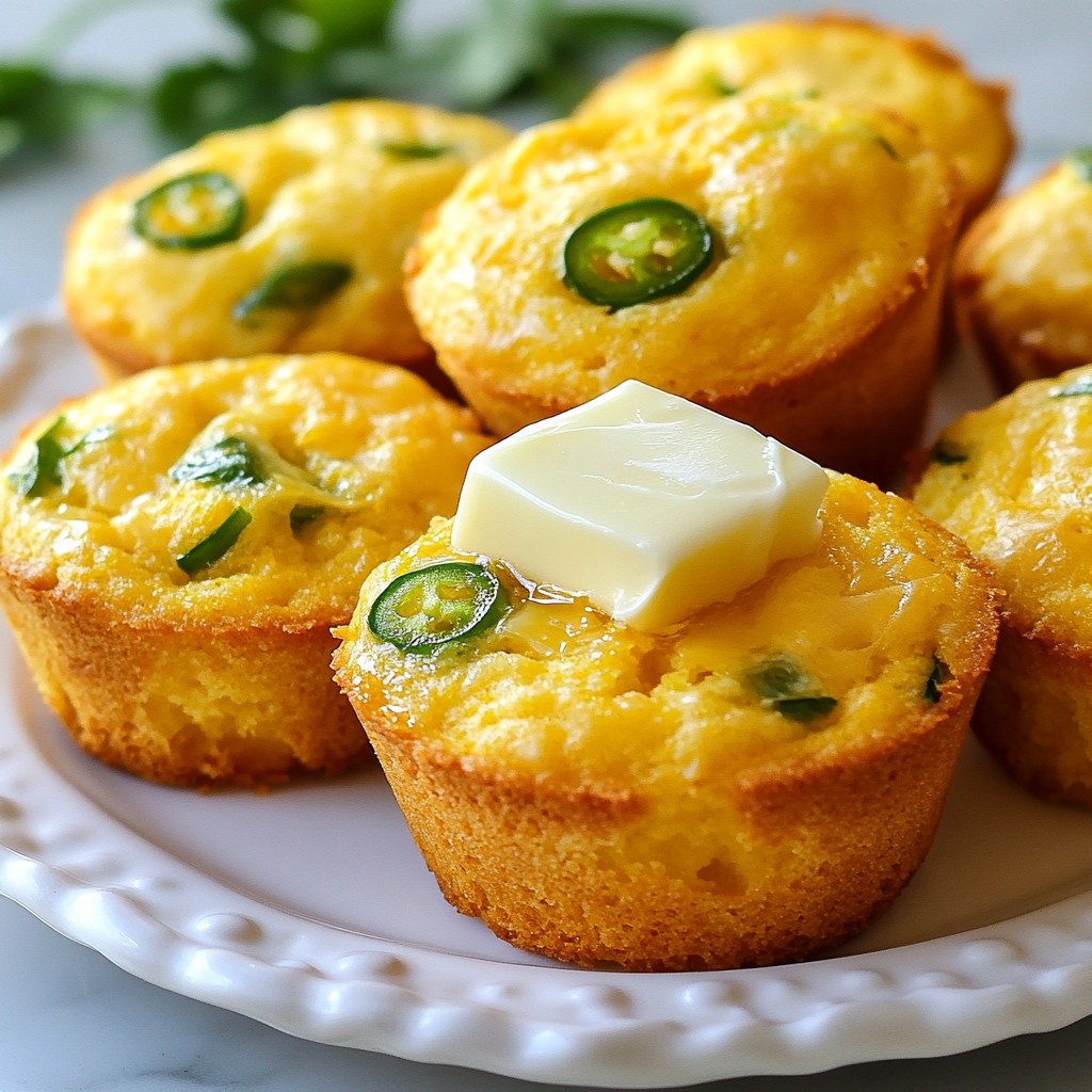 Cheddar Jalapeño Cornbread Muffins Einfach und Lecker