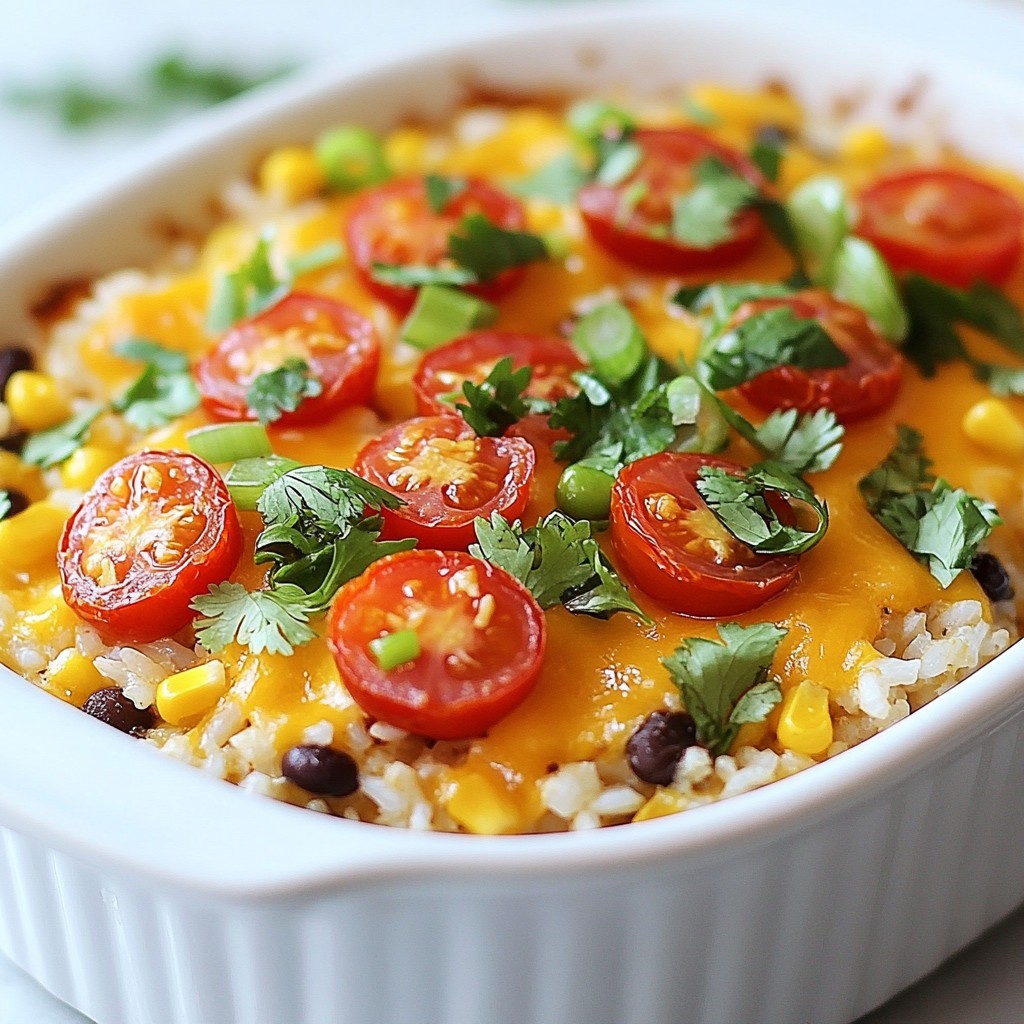 Cheesy Mexican Rice Casserole Einfaches Rezept