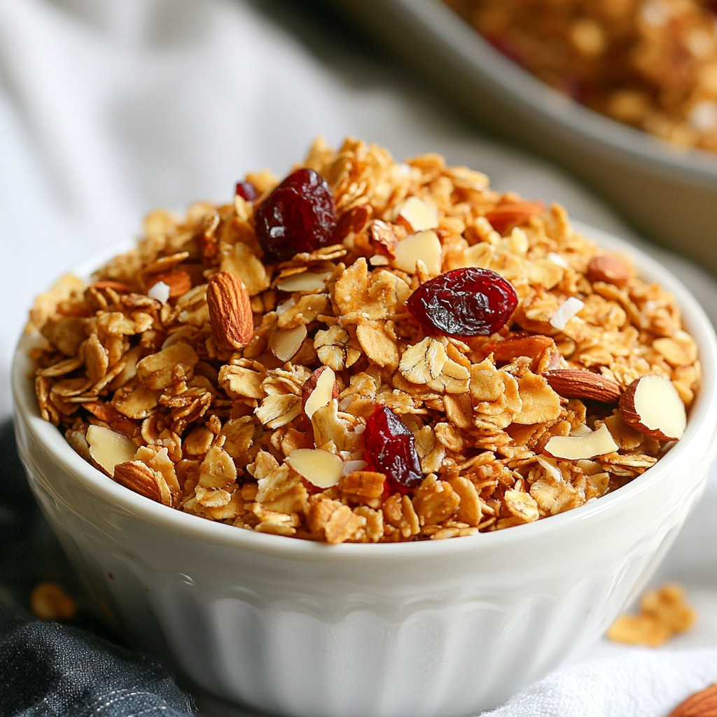 Vanilla Almond Granola Lecker und Knusprig Rezept