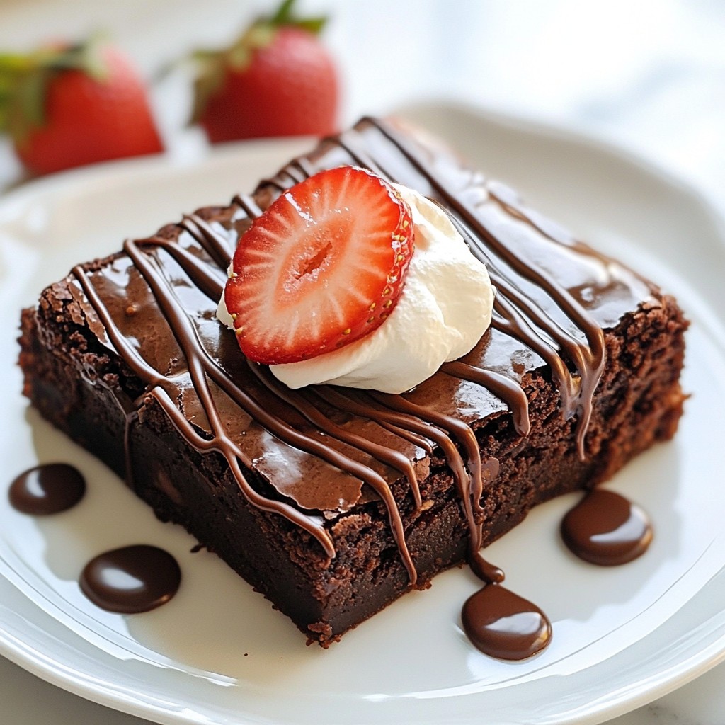 Schokoladenüberzogene Erdbeer-Brownies Lecker Genießen