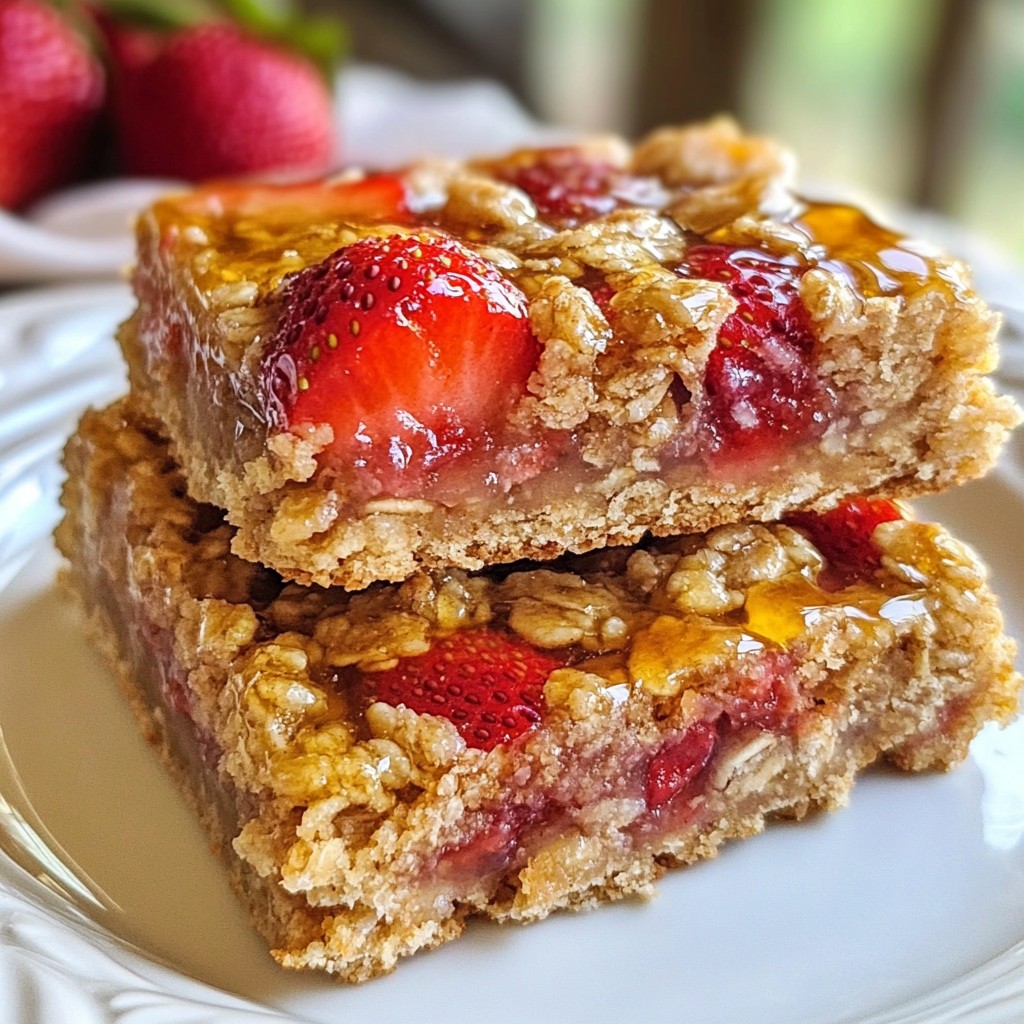 Erdbeer-Haferflocken-Frühstücksriegel für Genuss