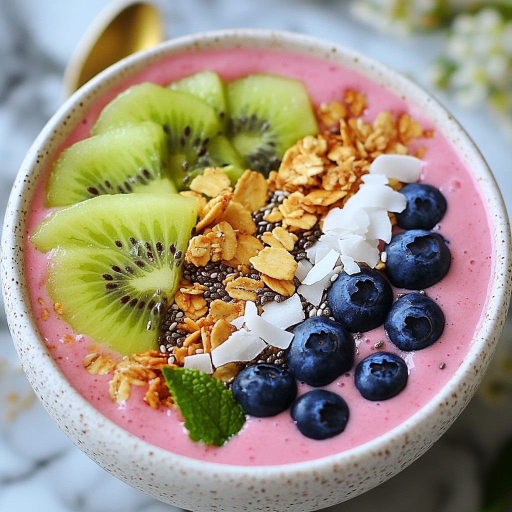 Strawberry Coconut Smoothie Bowl fruchtiger Genuss
