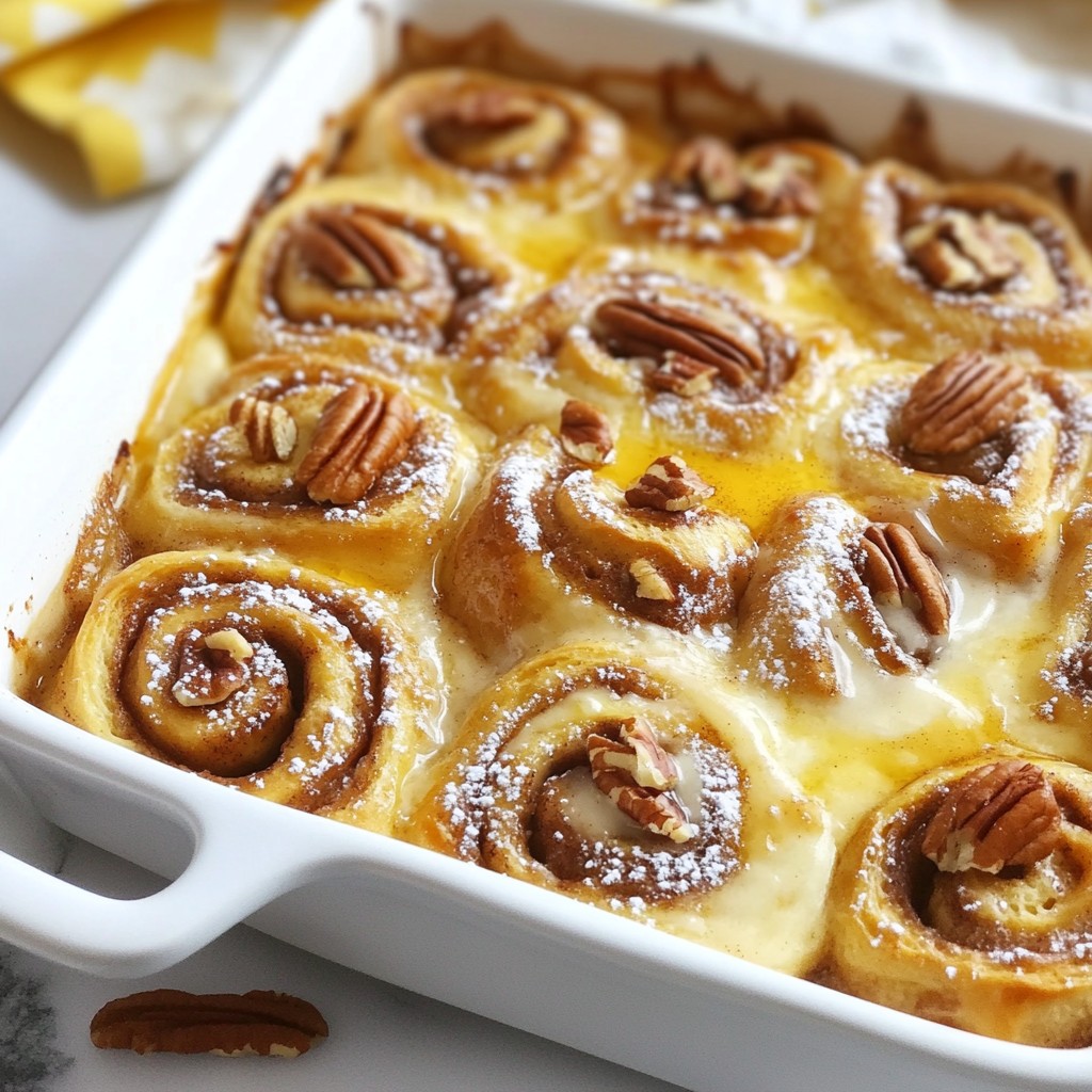 Overnight Cinnamon Roll Casserole Köstlich und Einfach