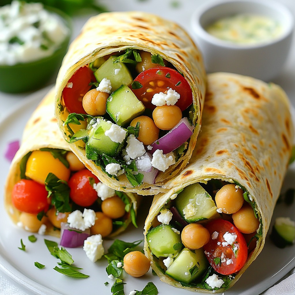 Mediterranean Chickpea Wrap Kraftvoll und Gesund